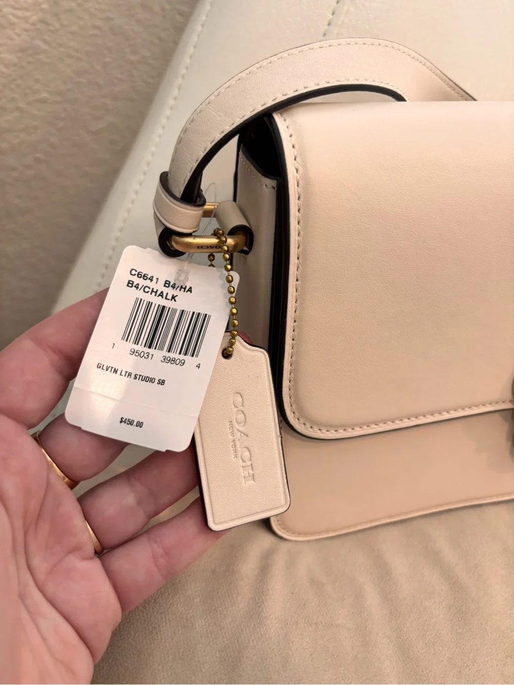 COACH Studio Chalk White Crossbody Shoulder Bag NWT $450+ - Picture 8 of 16